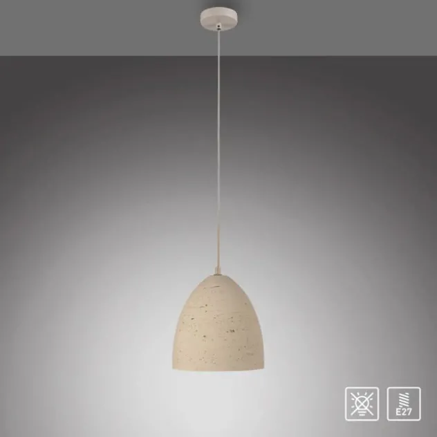 Schöner Wohnen-Kollektion Pendelleuchte TRAVENTA, sandfarben, E27 Fassung