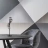 Schöner Wohnen-Kollektion Tischleuchte DUBAI, schwarz, Rauchglas, Schnurschalter