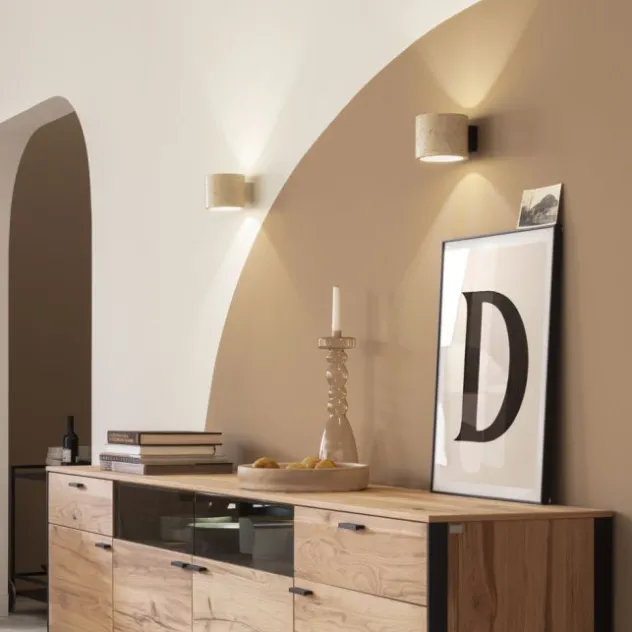 Schöner Wohnen-Kollektion Wandleuchte TRAVENTA grau, Leuchtmittel wechselbar