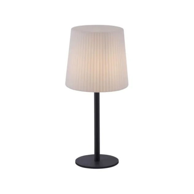 Tischleuchte, anthrazit, Kunststoffleuchtenschrim, blendfrei
