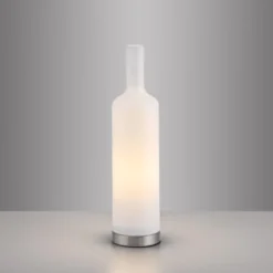 Tischleuchte BOTTLE, weiss, Opalglas glanz, Flasche, Schnurschalter