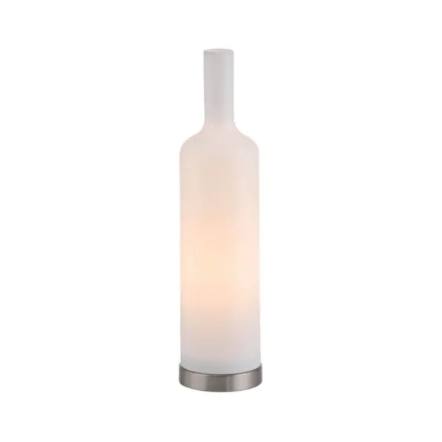 Tischleuchte BOTTLE, weiss, Opalglas glanz, Flasche, Schnurschalter