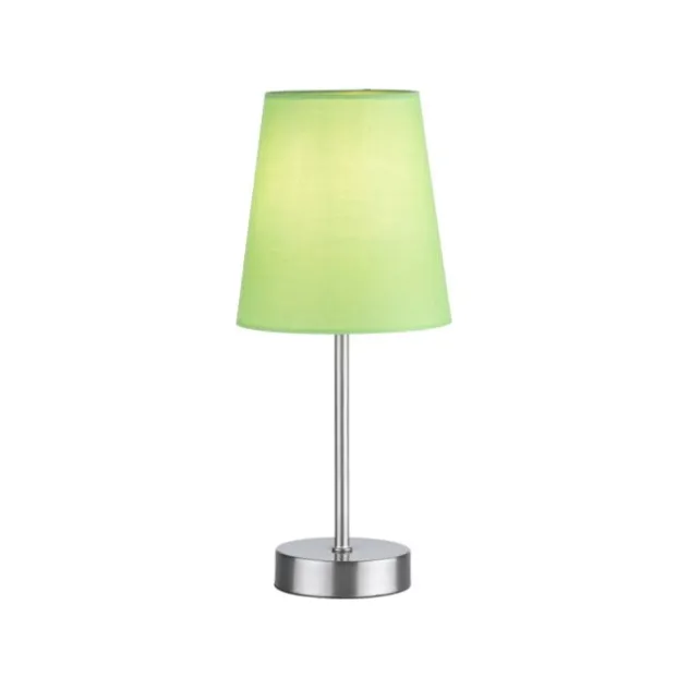 Tischleuchte, grün, 1x E14 LED, Schirm, inkl. Schnurschalter