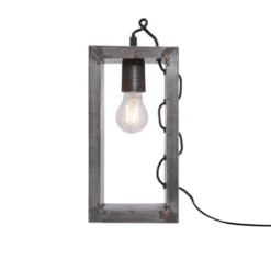 Tischleuchte, Industrial-Stil, Eisenoptik, E27 Fassung, Schnurschalter