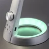 Tischleuchte, silber, LED Standfuß, dimmbar, USB-Anschluss
